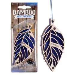 BAMBOO Night Woods is a premium wooden car air freshener with citrus, marine and woody notes. Long-lasting fragrance and