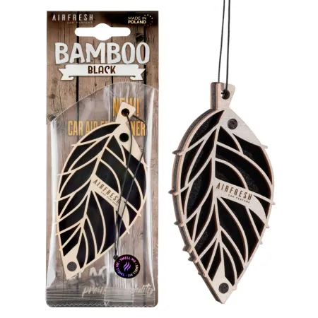 BAMBOO Black - zaieszka zapachowa, drewno z filcem