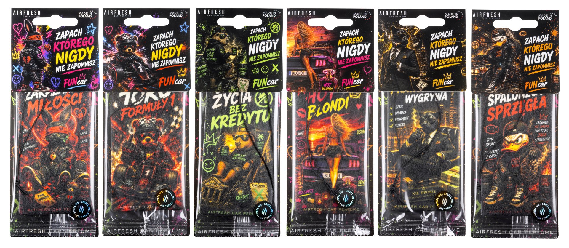 Kolekcja FunCar – zawieszki zapachowe AirFresh