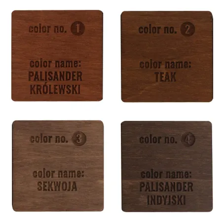 Wybór kolorów drewnianych zawieszek premium do samochodu z grawerem i logo