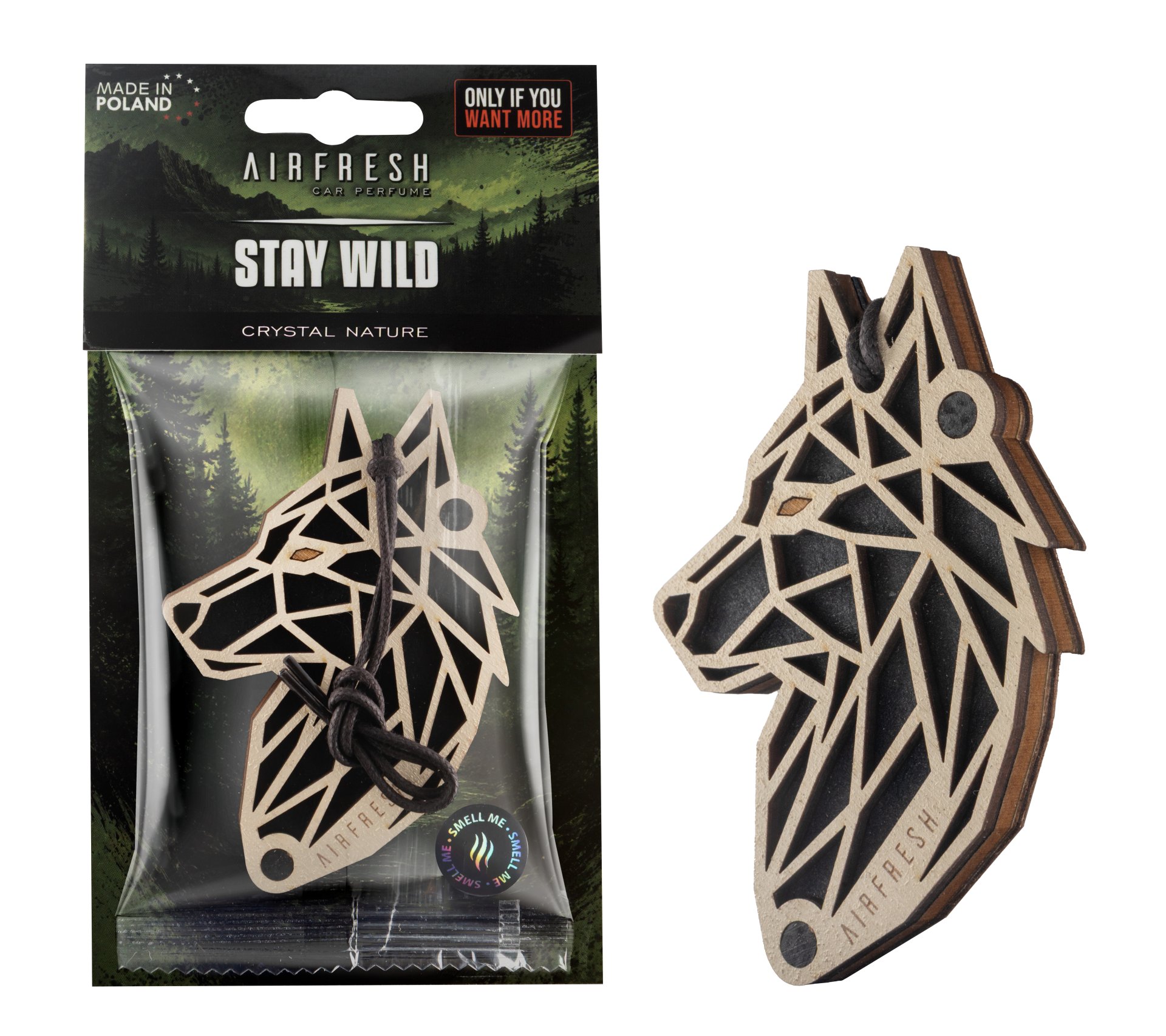 Zawieszka zapachowa STAY WILD Crystal Nature - jasny wilk