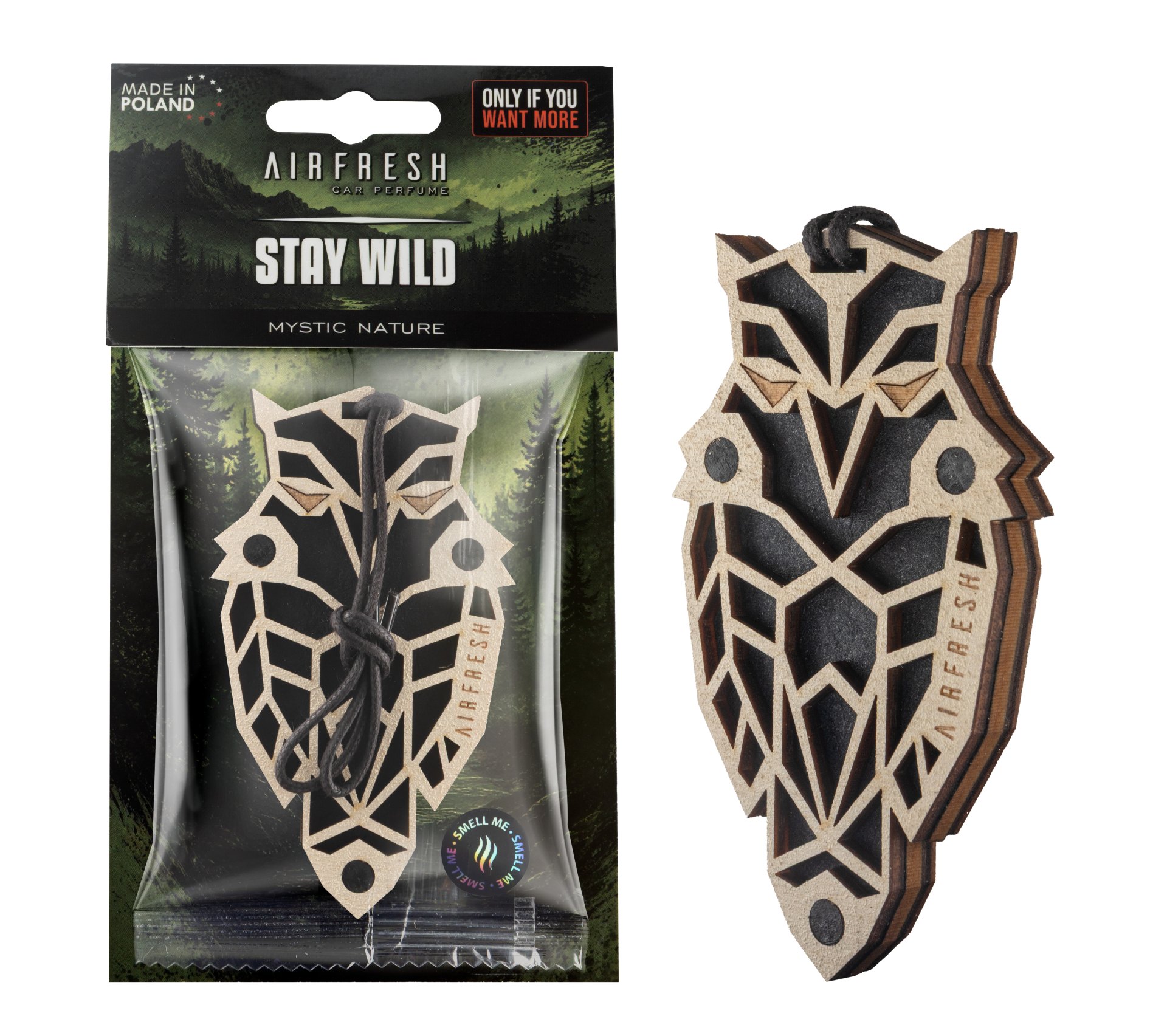 Zawieszka zapachowa STAY WILD Mystic Nature - jasna sowa