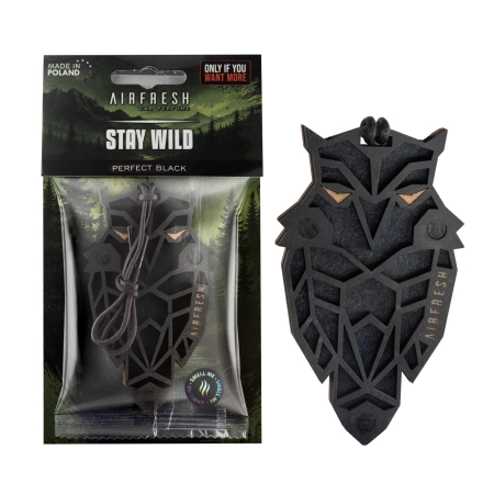 Zapach do auta STAY WILD Perfect Black - czarna sowa
