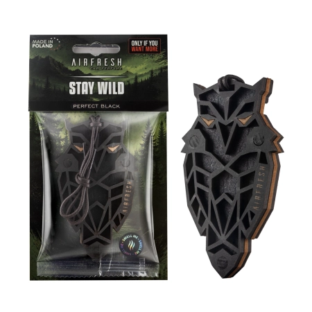 Zawieszka zapachowa STAY WILD Perfect Black - czarna sowa