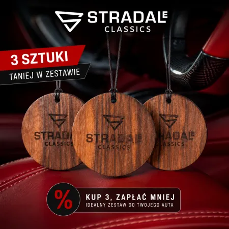 Stradale Classic – 3x Drewniana Zawieszka Zapachowa