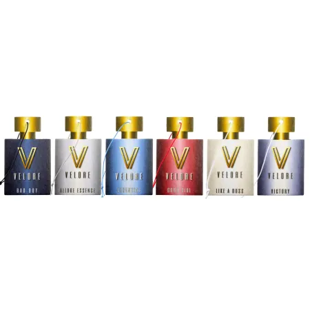 Kolekcja VELORE - perfumowane zawieszki do auta w kształcie flakonów